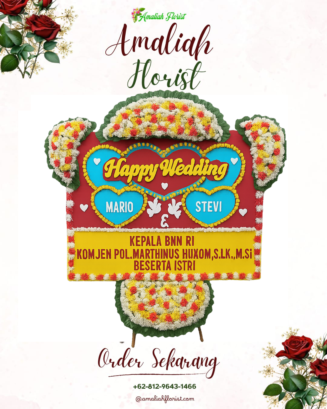Papan Bunga Pernikahan Kerek